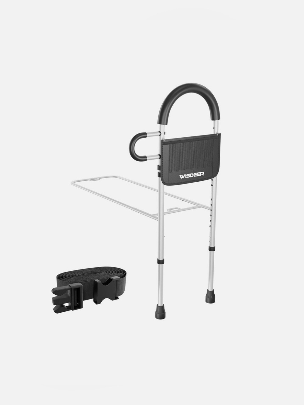 WISDEER
Bed Rails for Elderly Adults with Storage Pocket, Dual Handle Grab Bars